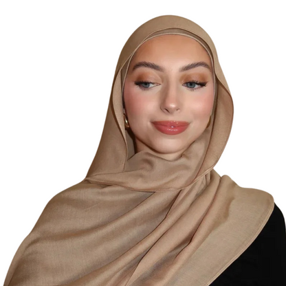 Hijab Modal Royal - Bruna & Beigea Färger